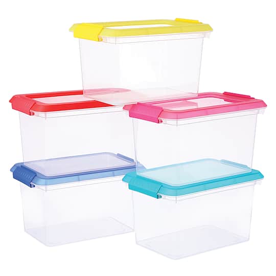 6.2qt. Storage Bins with Lids, 5ct. by Simply Tidy™
